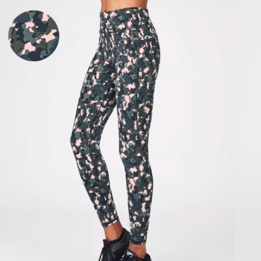 Sweaty Betty Camouflage Leggings - Pink and Gray Black